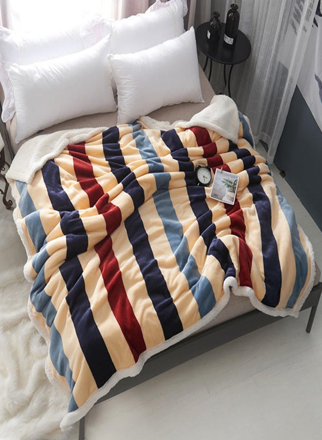 European Style Double Layers Bed Blanket Cotton Multicolour