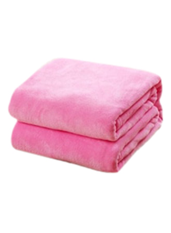 بطانية ناعمة للأطفال من صوف الكورال قطن وردي 70x100سم