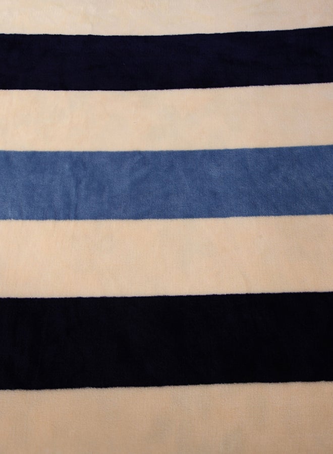 Striped Pattern Soft Sleeping Blanket Cotton Multicolour 150x200cm  - Image 3