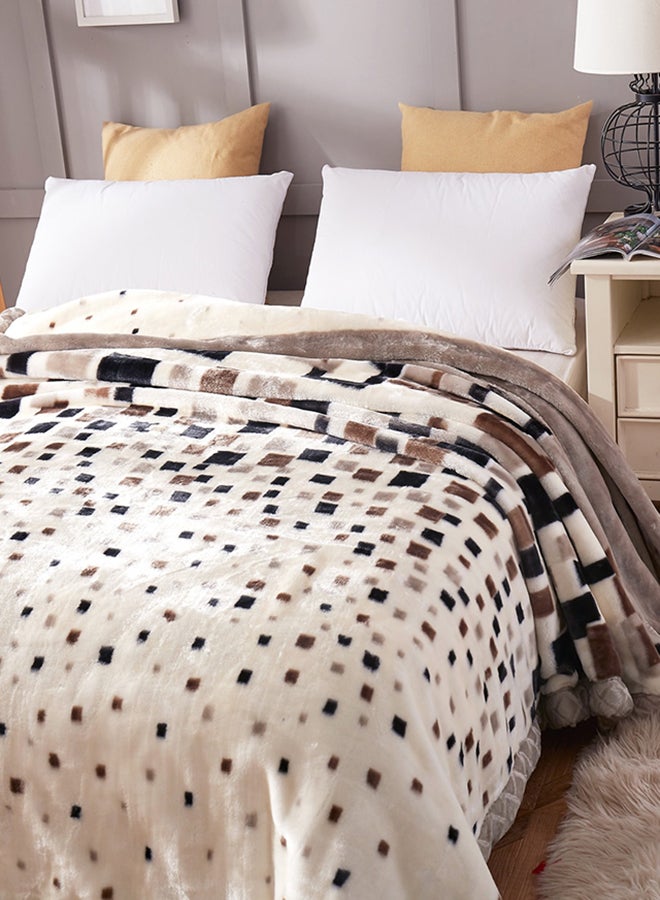Sleeping Blanket Modern Simple Colorblock Pattern Comfy Bed Blanket Cotton Multicolour 200x230cm