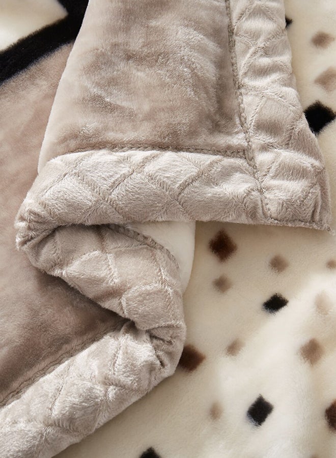 Sleeping Blanket Modern Simple Colorblock Pattern Comfy Bed Blanket Cotton Multicolour 200x230cm