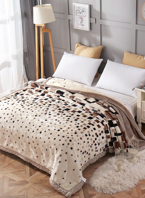 Sleeping Blanket Modern Simple Colorblock Pattern Comfy Bed Blanket Cotton Multicolour 200x230cm