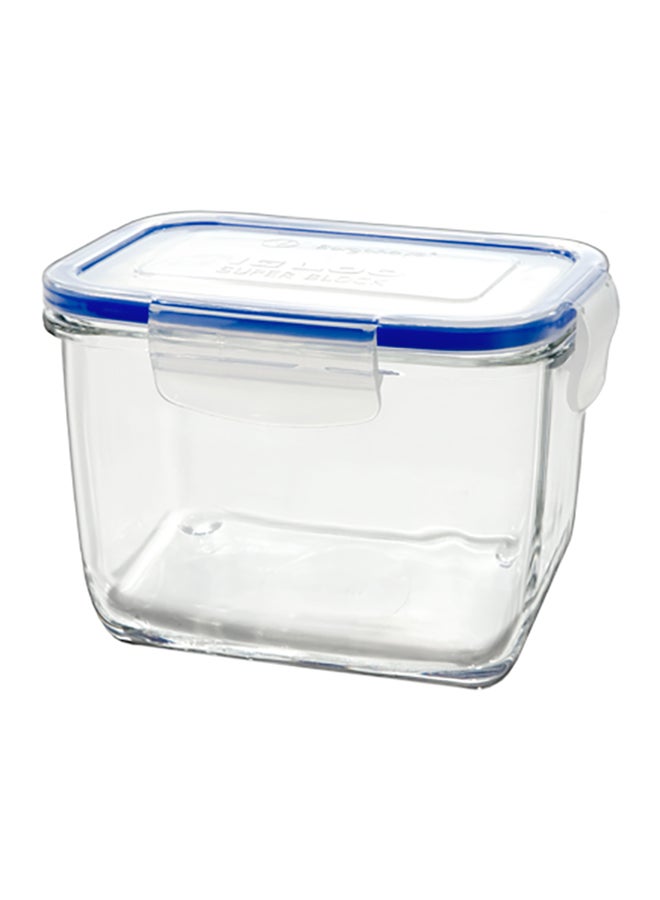 Glass Rectangle Food Containers Clear 14x10cm
