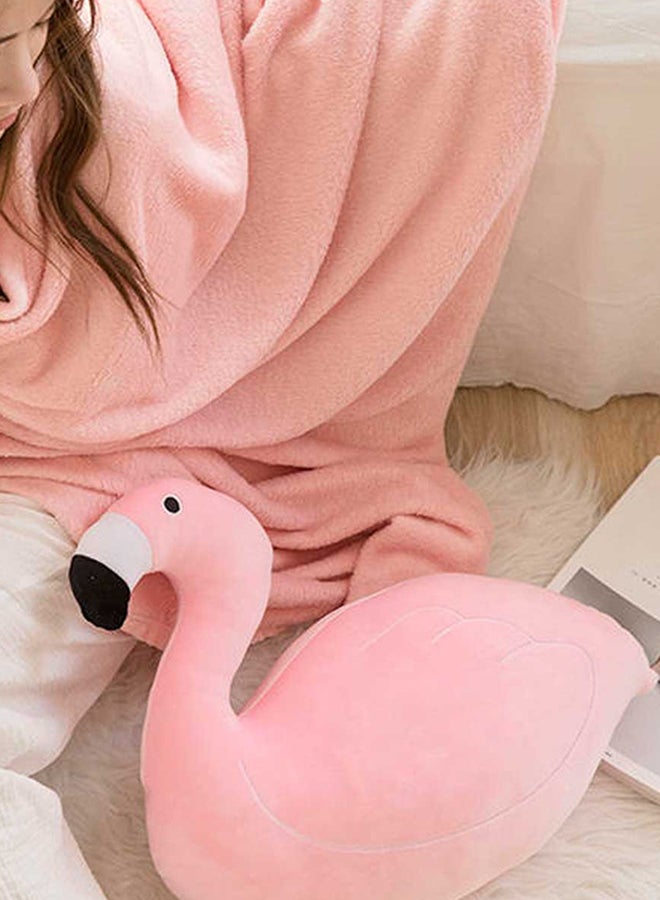 Flamingo Shaped Soft Pillow Blanket cotton Pink 110x180cm  - Image 3
