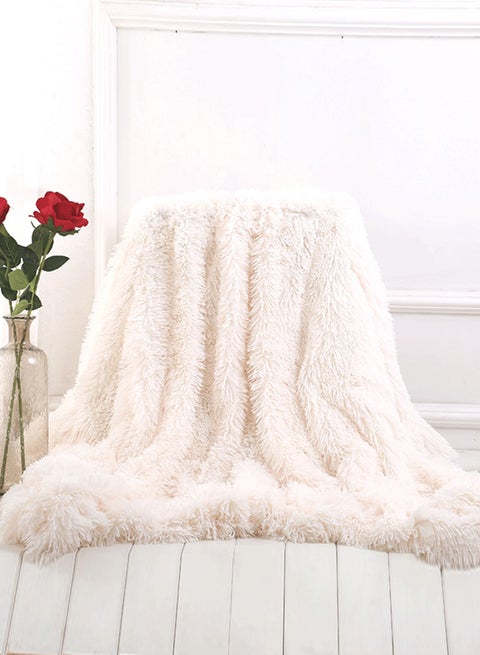 Comfortable Warm Blanket Cotton White 130x160cm