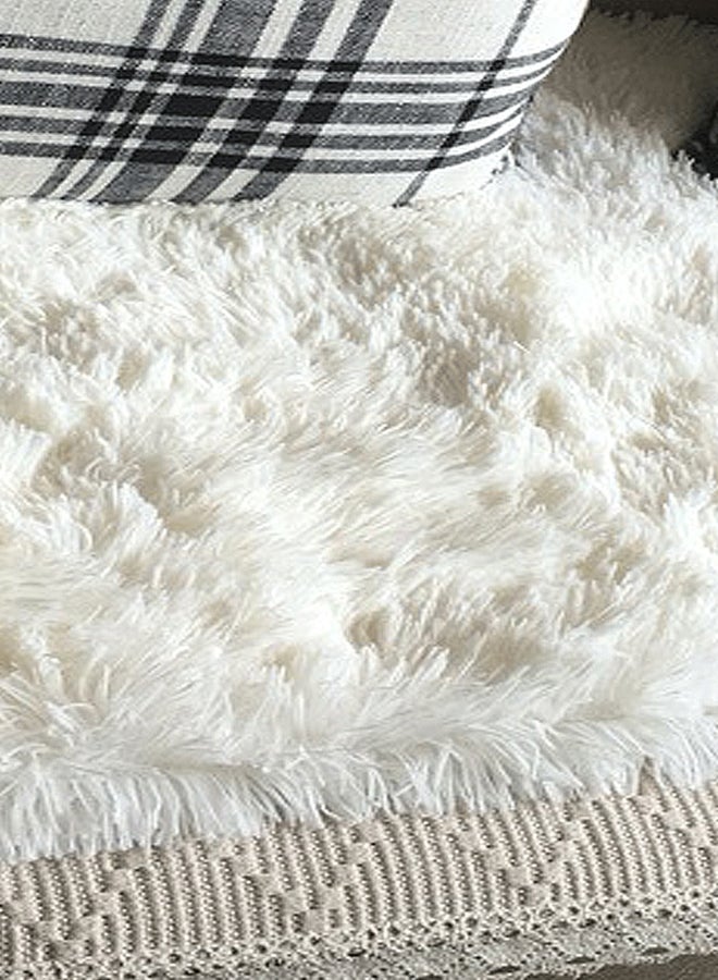 Comfortable Warm Blanket Cotton White 130x160cm  - Image 3