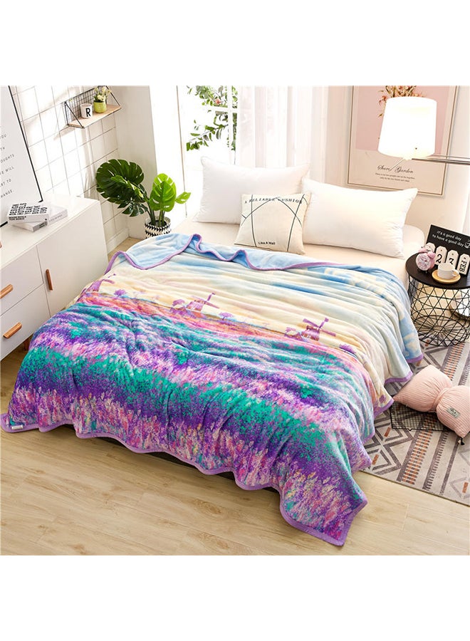 Generic - Printed Warm Blanket Multicolour - Image 1