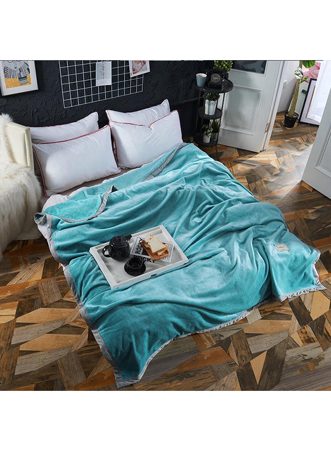دفاية مزينة بطبعة polyester أزرق 150x200سم - Image 1