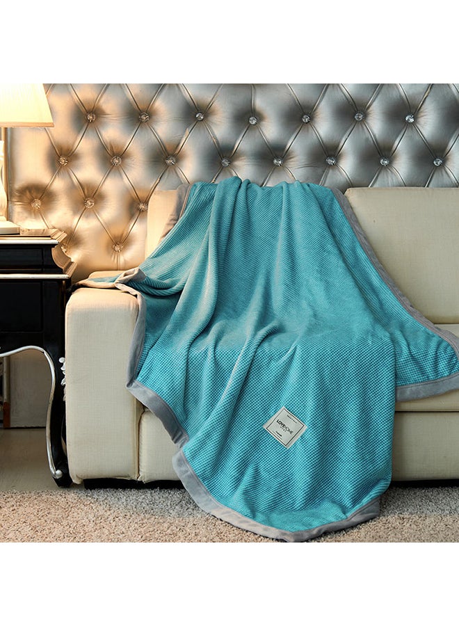 دفاية مزينة بطبعة polyester أزرق 150x200سم - Image 2