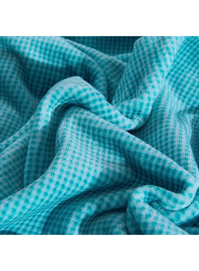 دفاية مزينة بطبعة polyester أزرق 150x200سم - Image 4