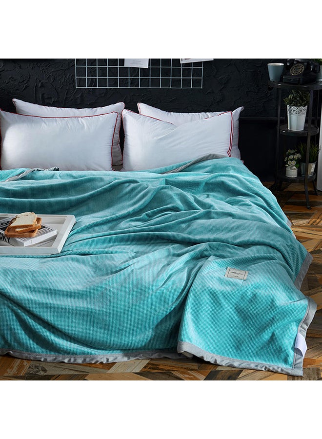 دفاية مزينة بطبعة polyester أزرق 150x200سم - Image 3