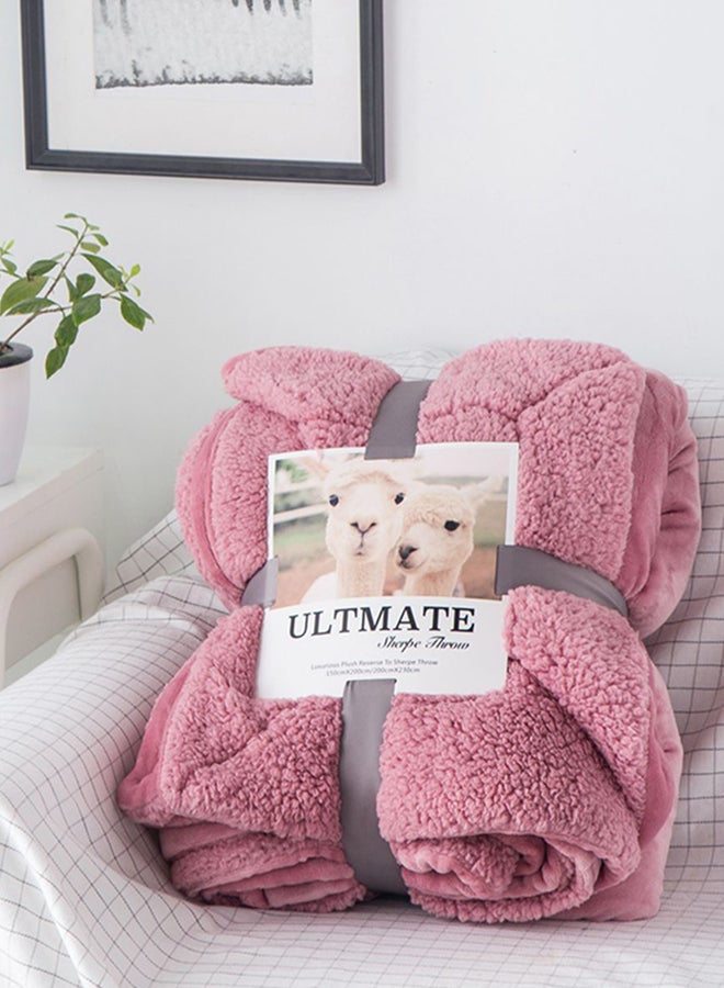 Solid Color Warm Blanket Pink 150x200cm