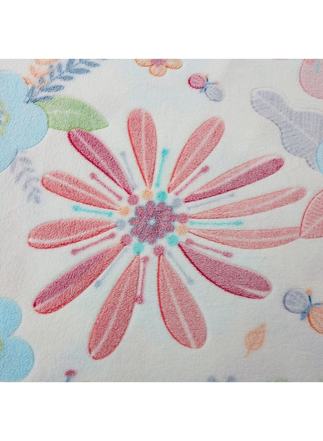Flower Pattern Cozy Multi-Functional Blanket polyester Multicolour 120x200cm