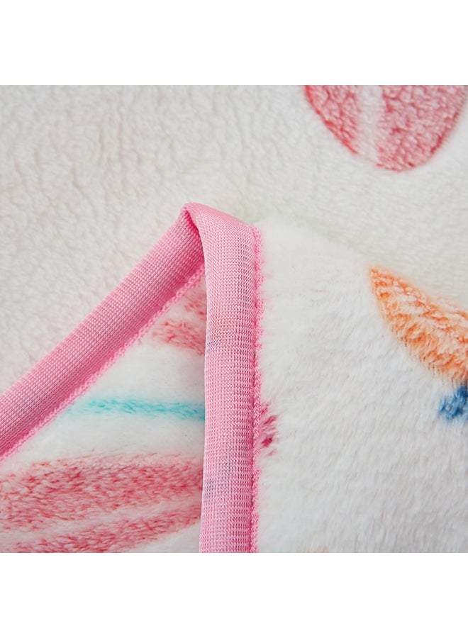 Flower Pattern Cozy Multi-Functional Blanket polyester Multicolour 120x200cm