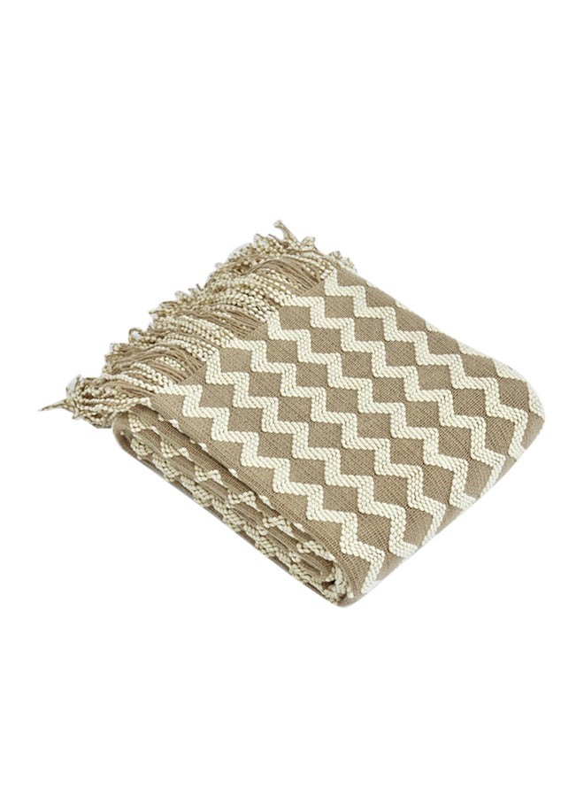 Wave Pattern Casual Warm Blanket polyester Multicolour 120x200cm - Image 1