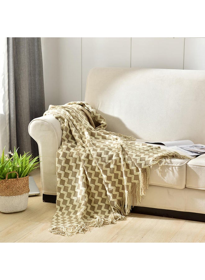 Wave Pattern Casual Warm Blanket polyester Multicolour 120x200cm - Image 2