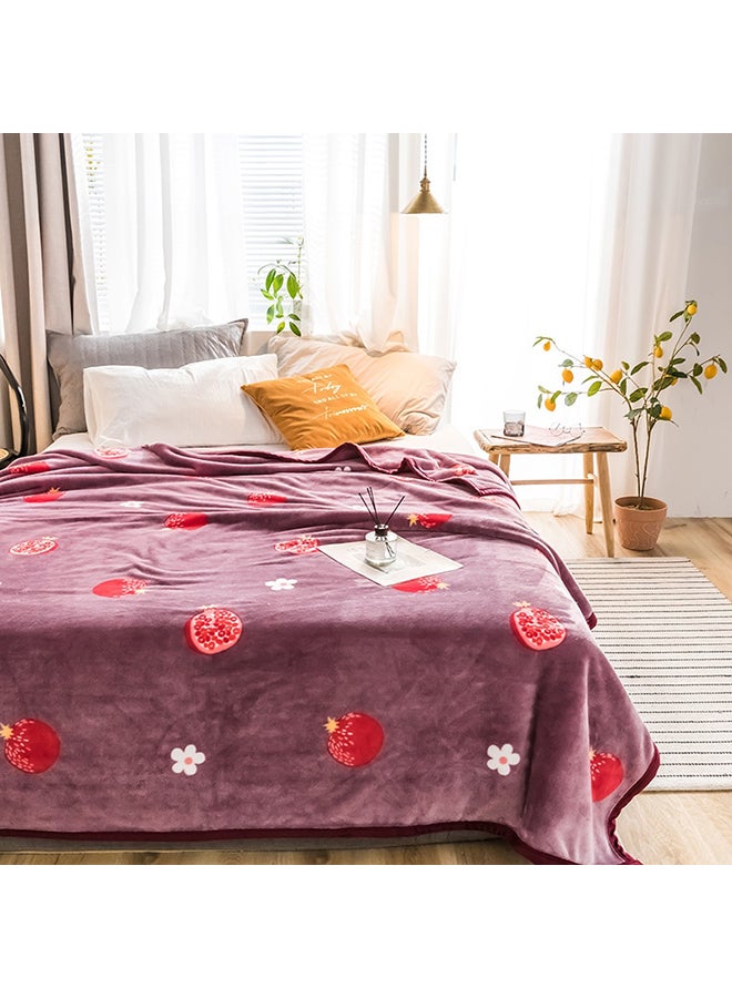 بطانية كاجوال سميكة مزينة بطبعة فاكهة cotton متعدد الألوان 180x200سم  - Image 2