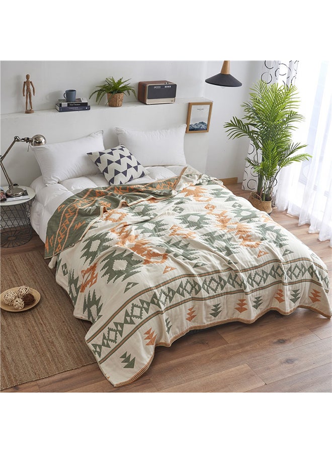 بطانية سرير مريحة من قماش الجاكار قطن أخضر 150x200سم  - Image 2