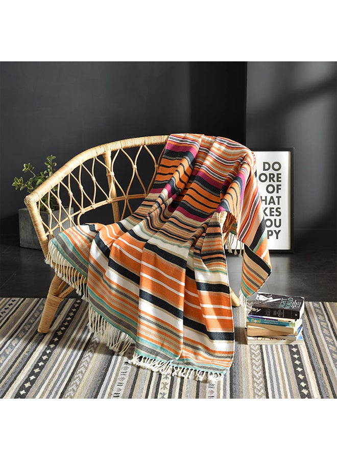 بطانية مزينة بنقشة خطوط ملونة polyester متعدد الألوان 130x150سم - Image 2