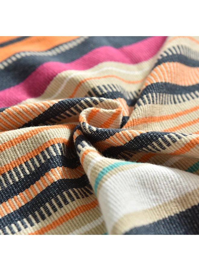 بطانية مزينة بنقشة خطوط ملونة polyester متعدد الألوان 130x150سم - Image 3