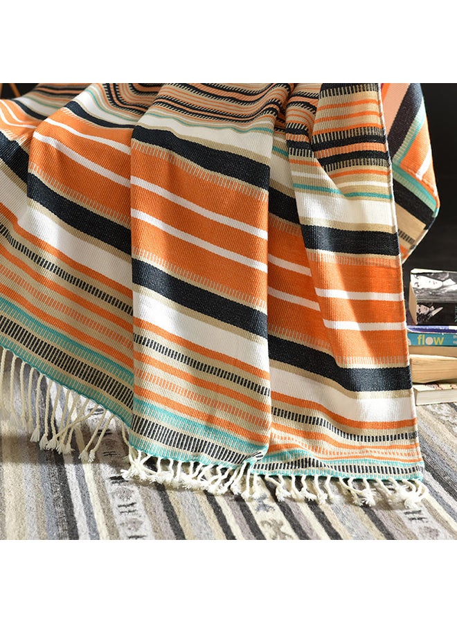 بطانية مزينة بنقشة خطوط ملونة polyester متعدد الألوان 130x150سم - Image 4