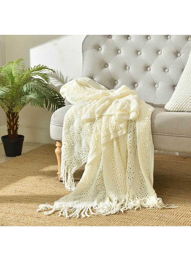 Solid Color Soft Warm Bedding Polyester Beige 130x150cm  - Image 3