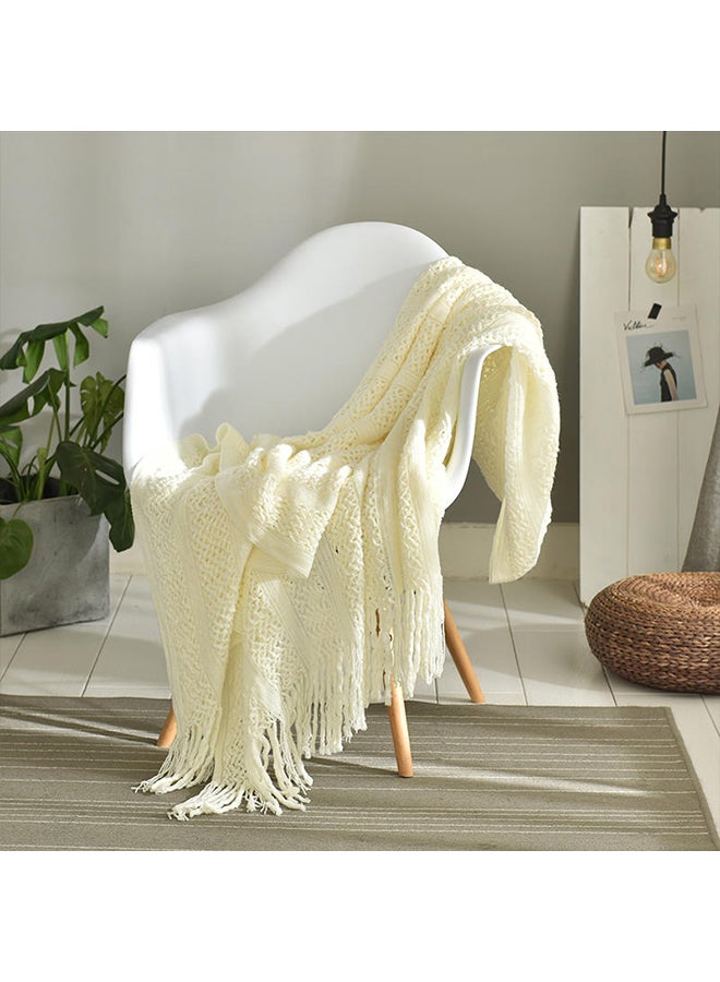 Solid Color Soft Warm Bedding Polyester Beige 130x150cm  - Image 2