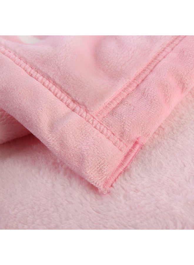Plant Pattern Soft Blanket cotton Pink 180x230cm - Image 4