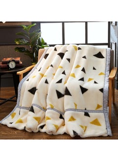 Geometry Print Thick Blanket cotton White 180x220cm - v1569324542/N30162007A_1