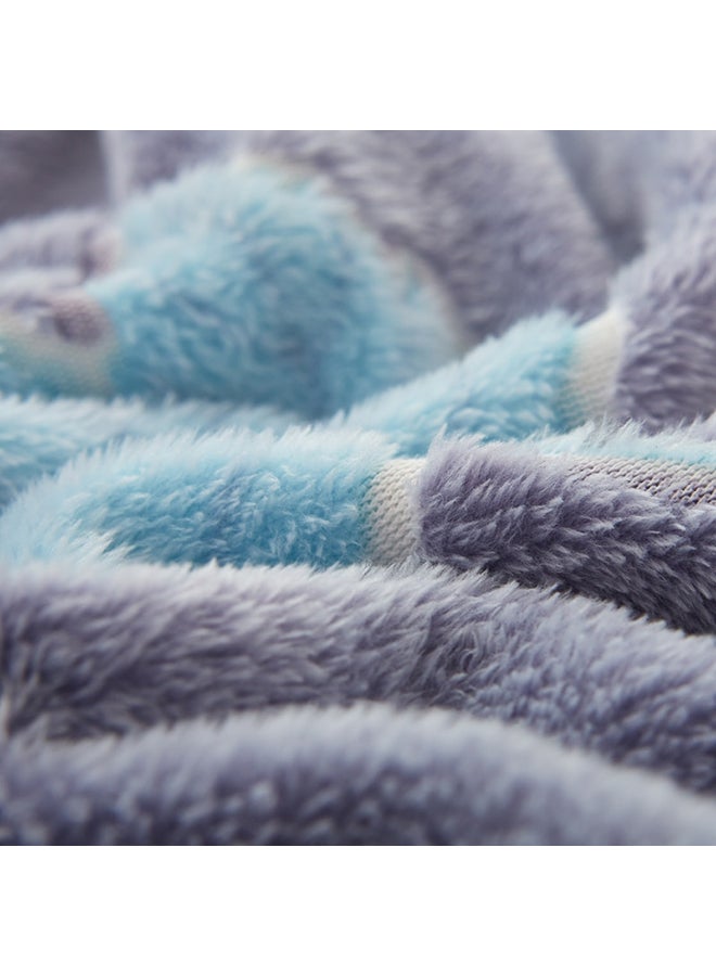 Leaves Pattern Cozy Soft Blanket polyester Multicolour 120x200cm - Image 4