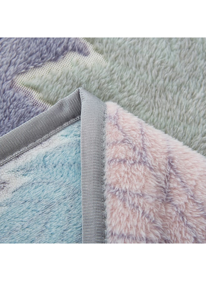 Leaves Pattern Cozy Soft Blanket polyester Multicolour 120x200cm - Image 5