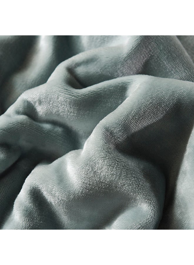 بطانية سميكة بوجهين cotton أخضر 150x200سم  - Image 3