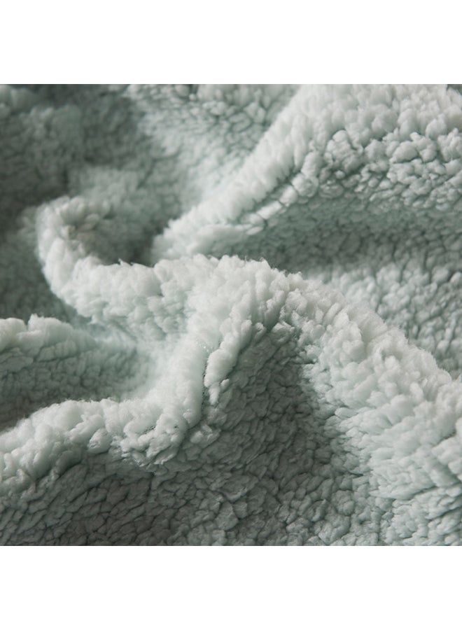 بطانية سميكة بوجهين cotton أخضر 150x200سم  - Image 4