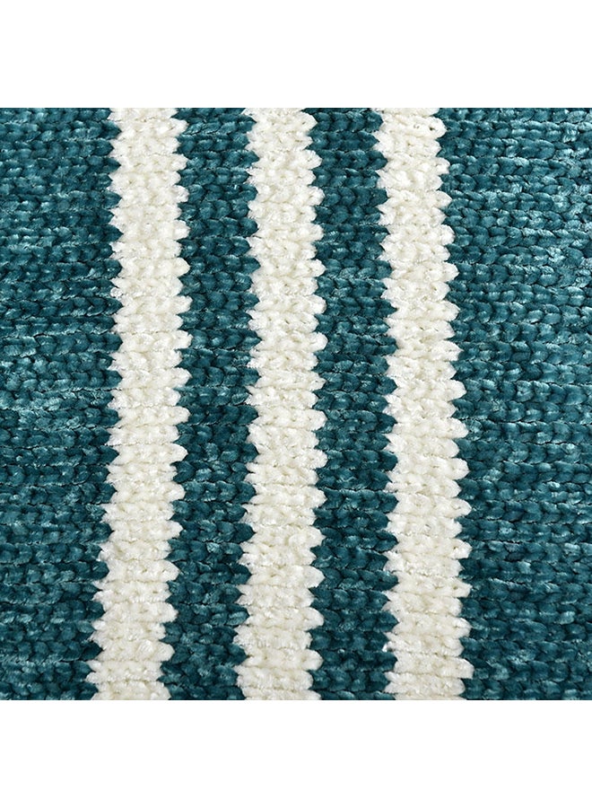 بطانية ديكور منسوجة بتصميم خطوط بعدة ألوان polyester أزرق 130x150سم - Image 4