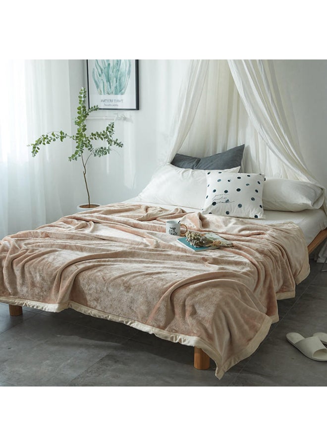 Simple Cozy Home Blanket cotton Beige 200x230cm  - Image 1