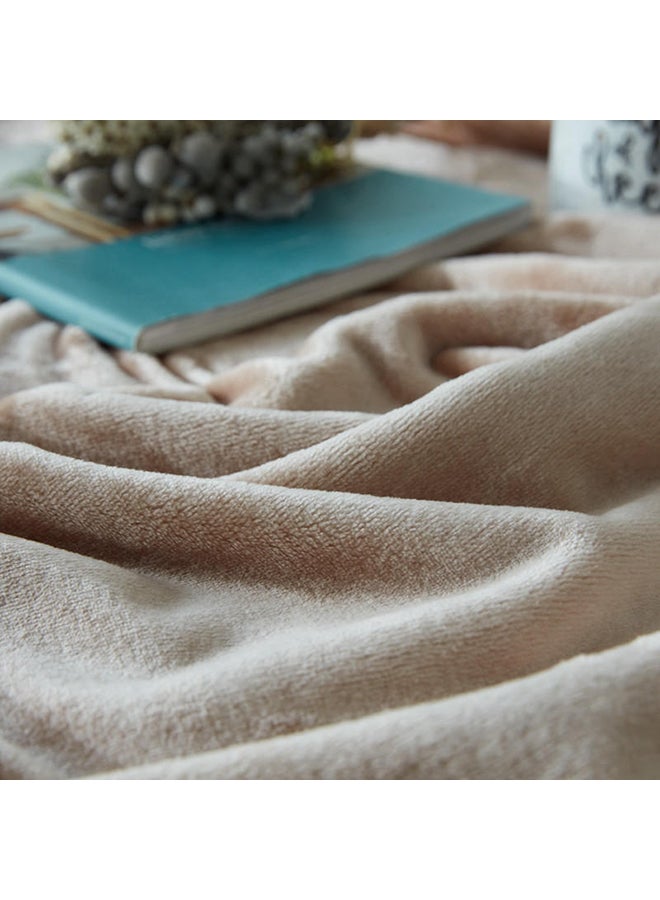 Simple Cozy Home Blanket cotton Beige 200x230cm  - Image 4