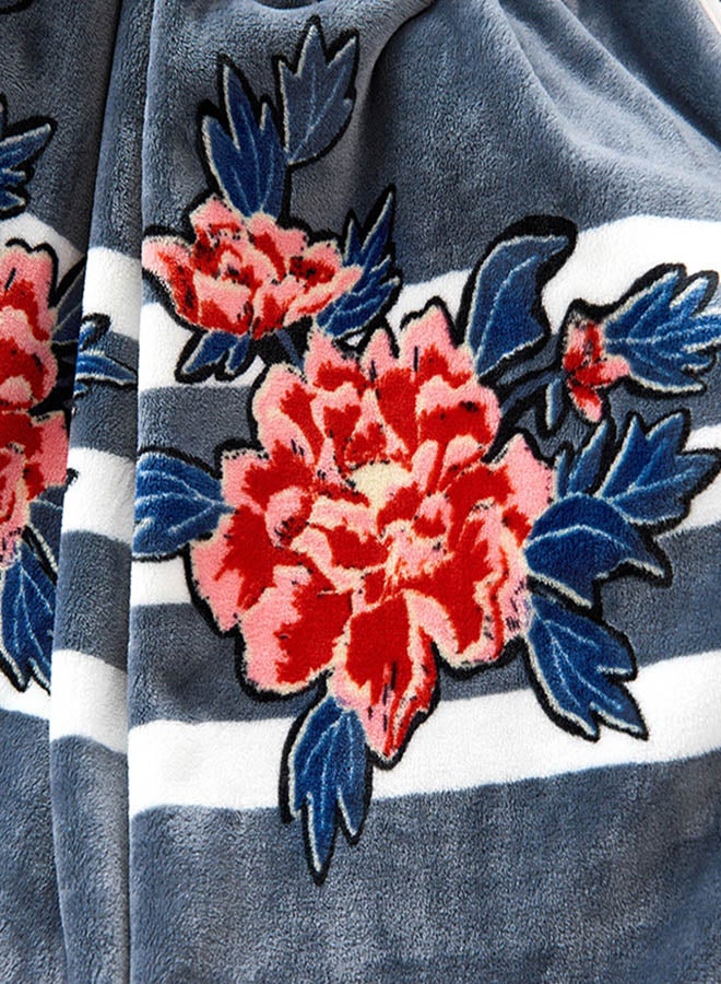 بطانية سرير شتوية دافئة مخصصة للغفوة بتصميم زهور polyester متعدد الألوان 200x230سم - Image 2