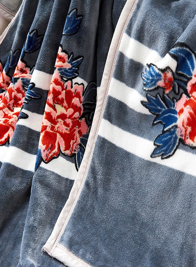 بطانية سرير شتوية دافئة مخصصة للغفوة بتصميم زهور polyester متعدد الألوان 200x230سم - Image 3