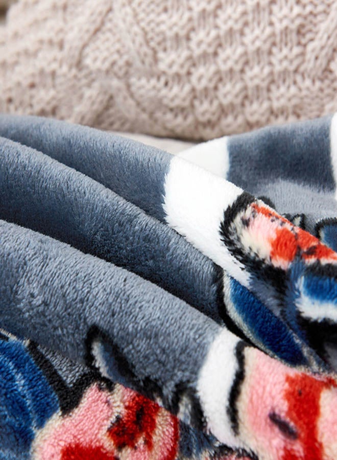 بطانية سرير شتوية دافئة مخصصة للغفوة بتصميم زهور polyester متعدد الألوان 200x230سم - Image 4