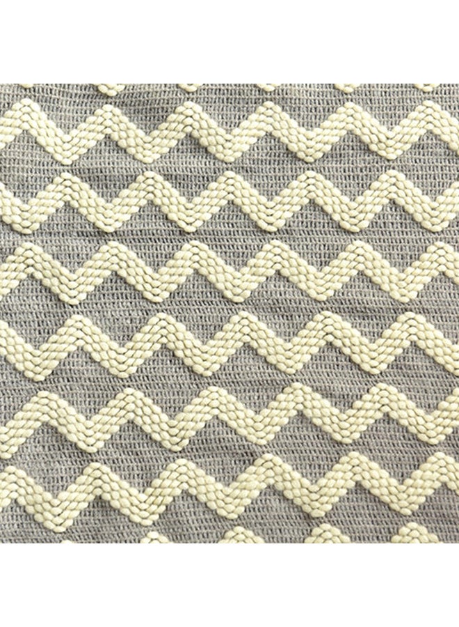 Wave Pattern Casual Knitted Blanket Polyester Multicolour 120x200cm - Image 3