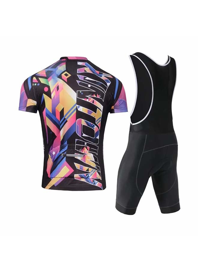 Xintown 2-Piece Quick Dry Breathable Cycling Suit Set 