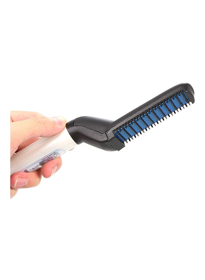 Multifunction Hair Styling Comb Straightener Black/Blue - Image 2