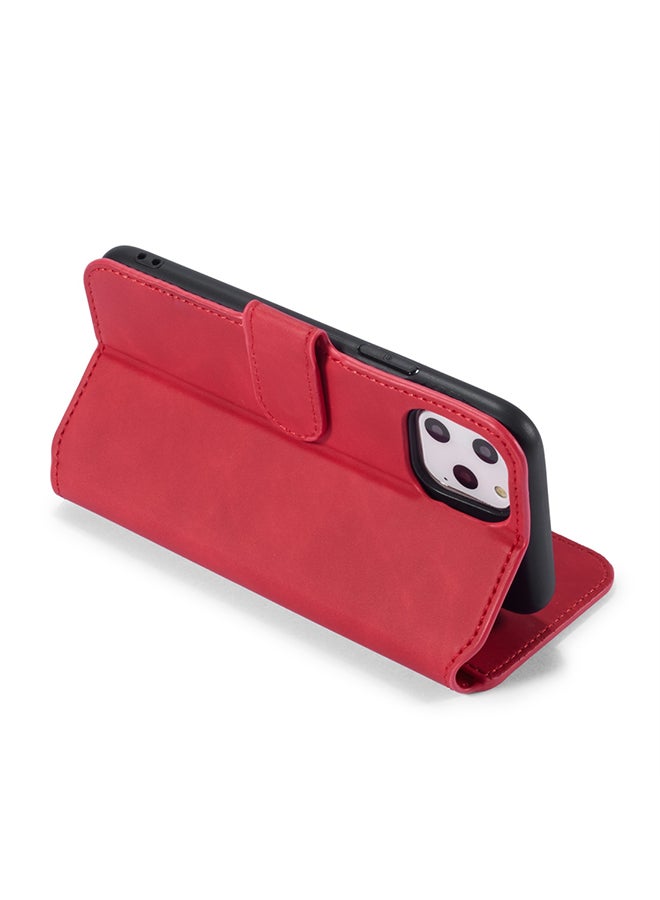 Dg Ming Protective Flip Case Cover With Card Slot For Apple iPhone 11 Pro Max Red  - Image 5
