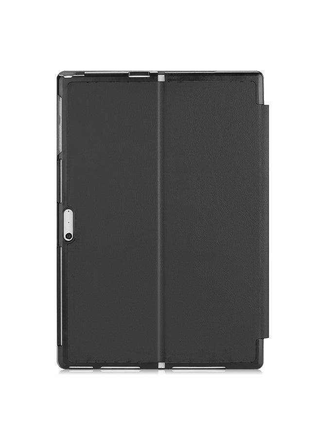 Protective Flip Case Cover With Wallet Card Slot For Microsoft Surface Pro 4 / 5 / 6 Black  - Image 2