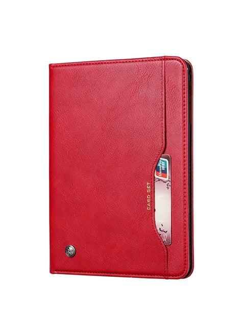 Protective Flip Case Cover With Wallet Card Slot For Samsung Galaxy Tab A 10.1-inch 2019 T515 / T510 Red