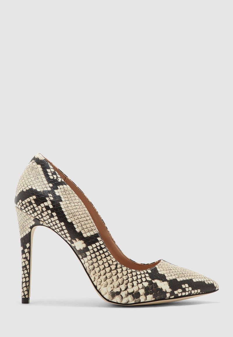 Mykel Pump With Snake Print Pumps Black