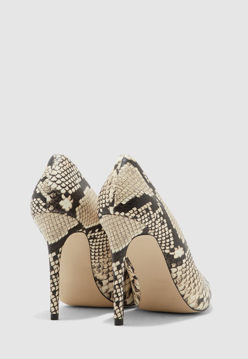 Mykel Pump With Snake Print Pumps Black