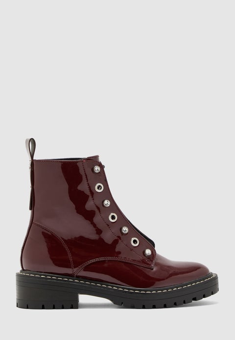 Bright Structure Pu Booties Burgundy
