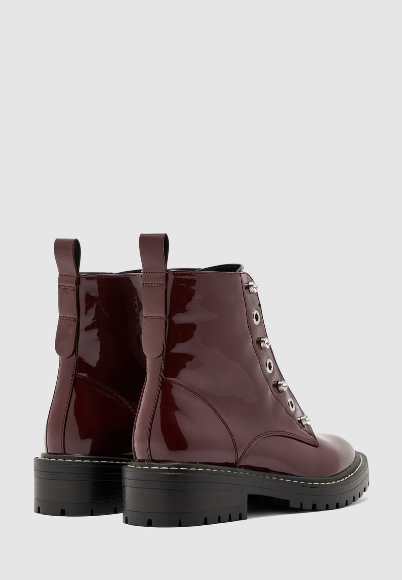 Bright Structure Pu Booties Burgundy