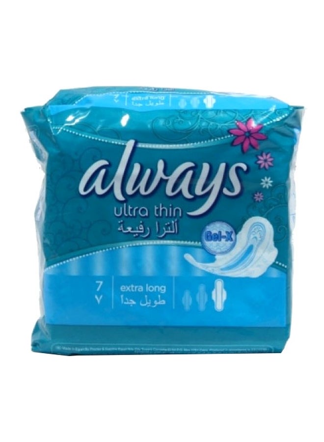Always Pack Of 7 Ultra Thin Extra Long Sanitary Pad White